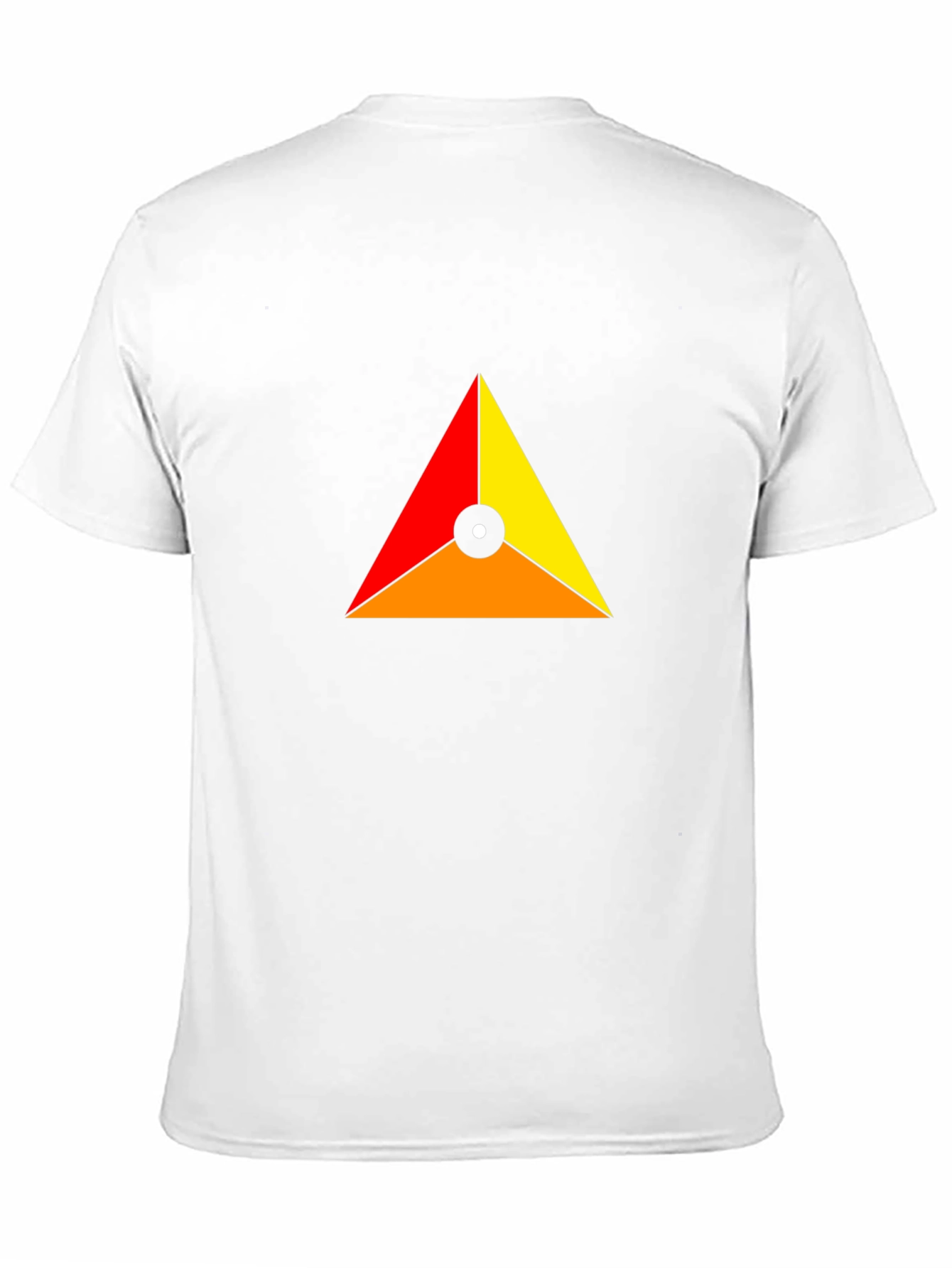 Geometric Triangle Design Black T-Shirt
