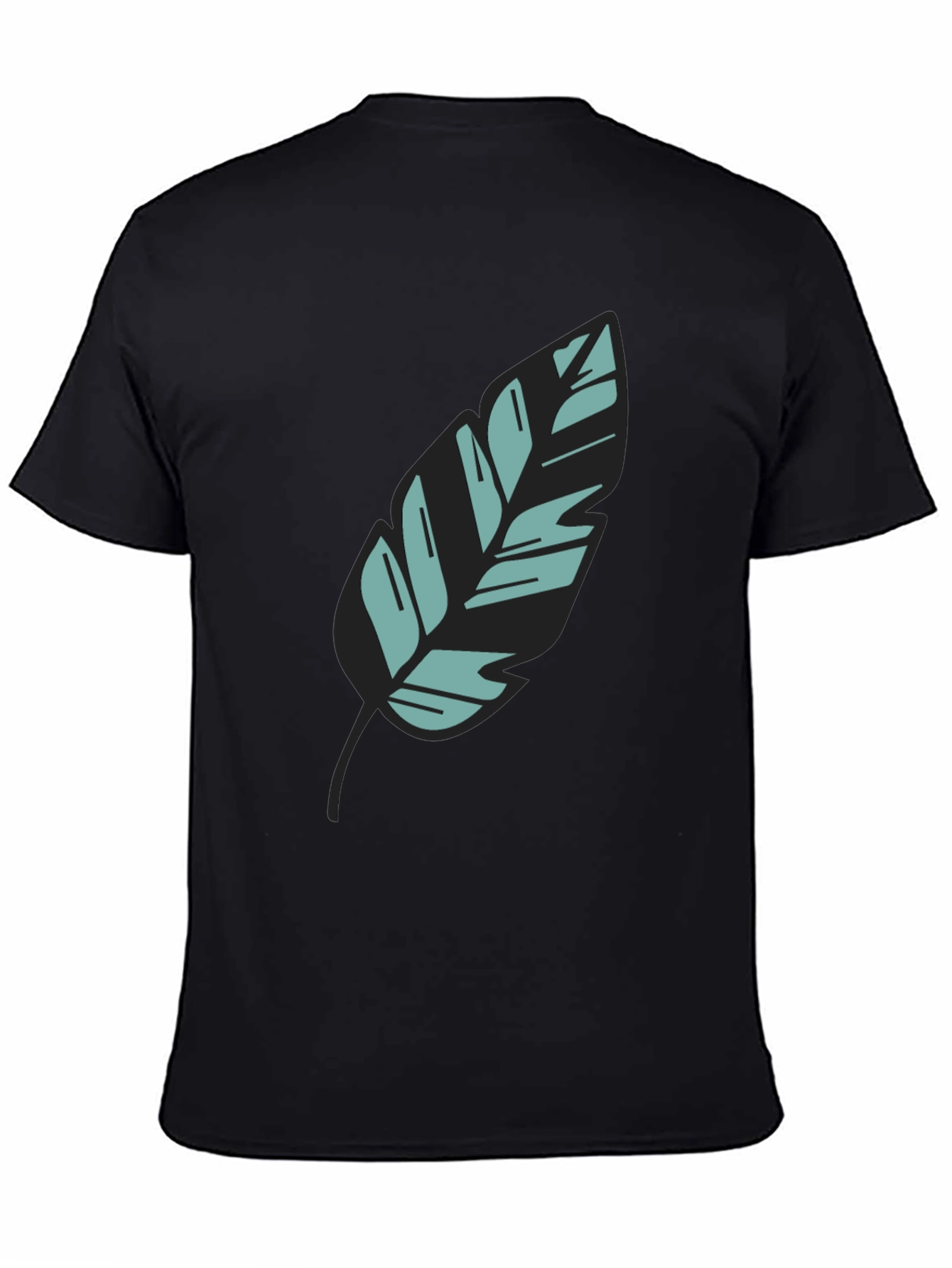 Leaf Graphic Black Tee - Stylish Casual Wear