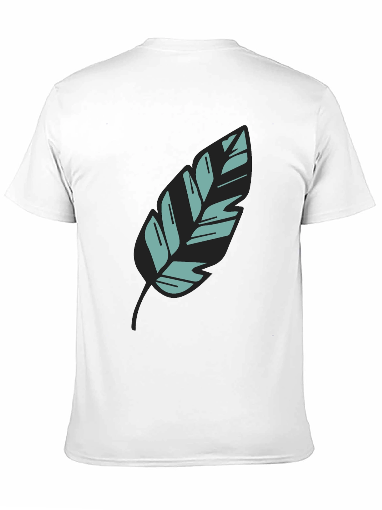 Leaf Graphic Black Tee - Stylish Casual Wear