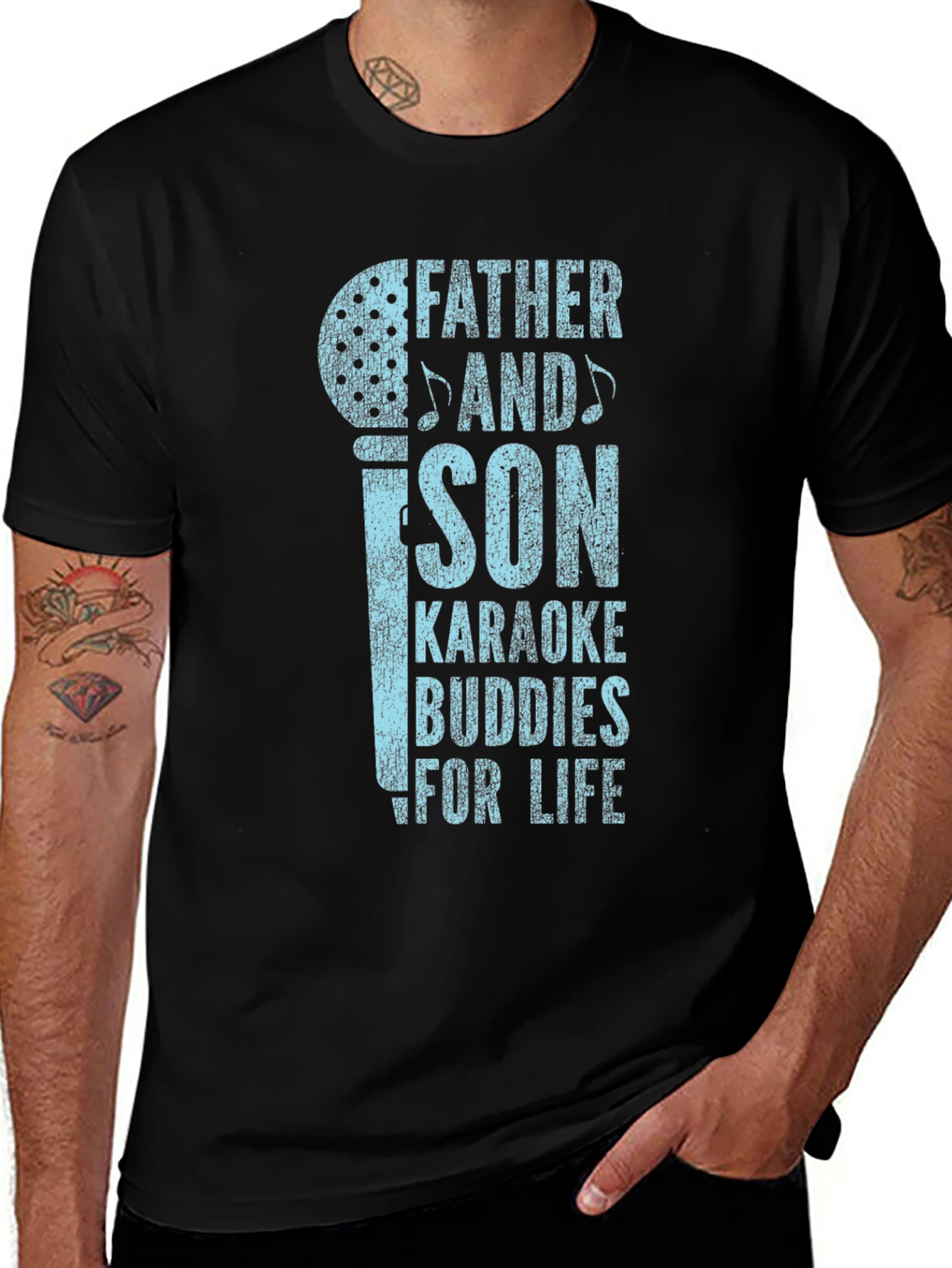 Father and Son Karaoke Buddies T-Shirt