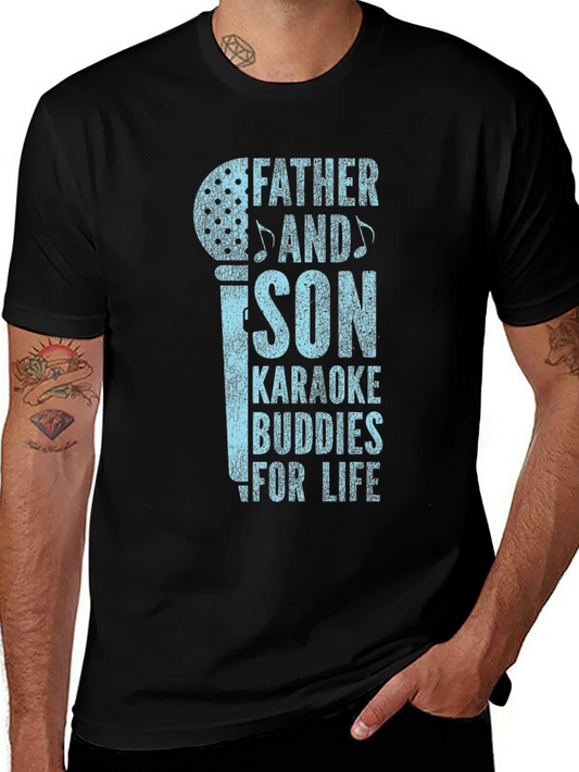 Father and Son Karaoke Buddies T-Shirt
