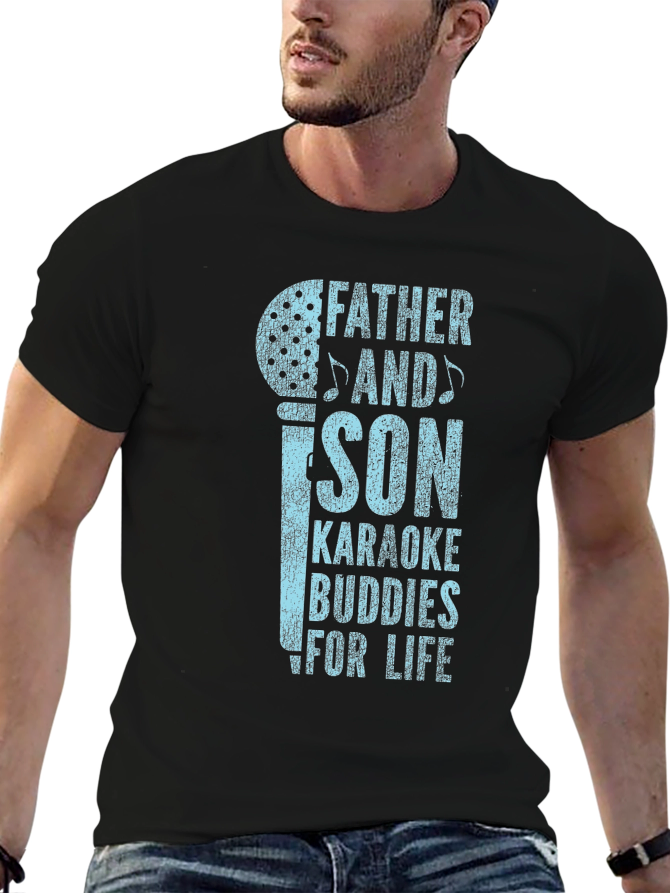 Father and Son Karaoke Buddies T-Shirt