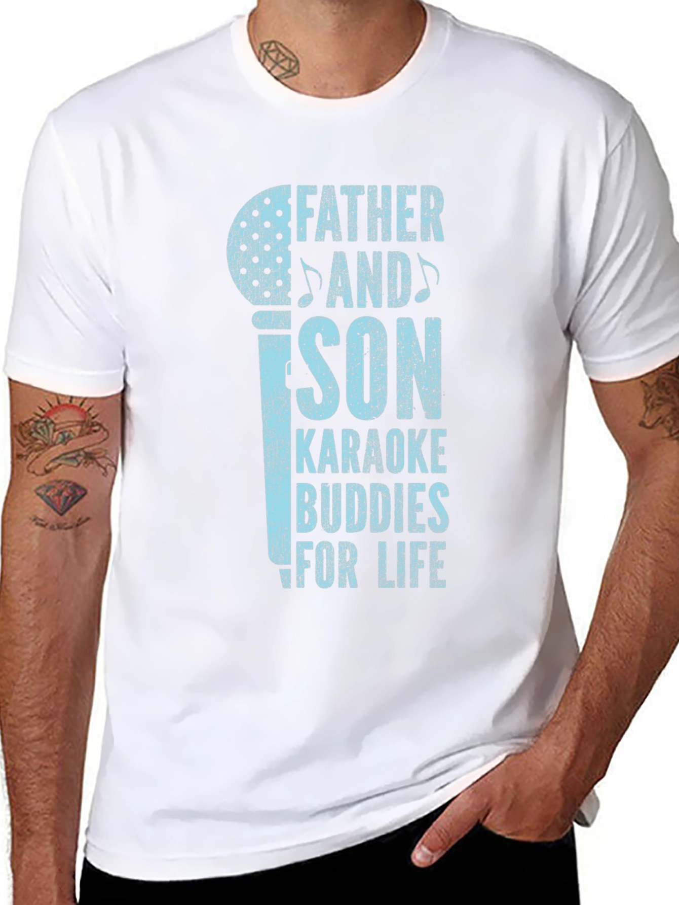 Father and Son Karaoke Buddies T-Shirt