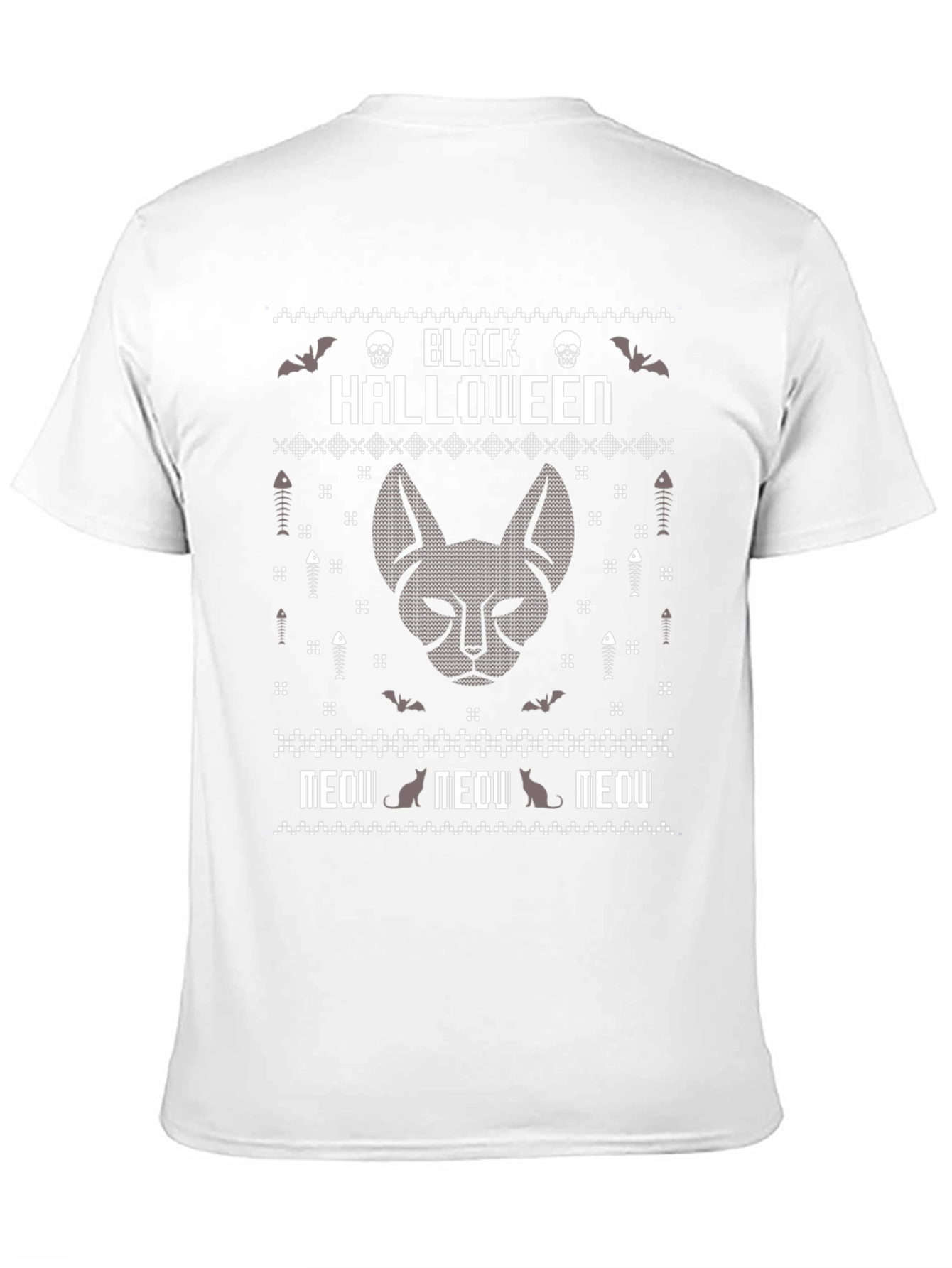 Black Halloween Cat T-Shirt