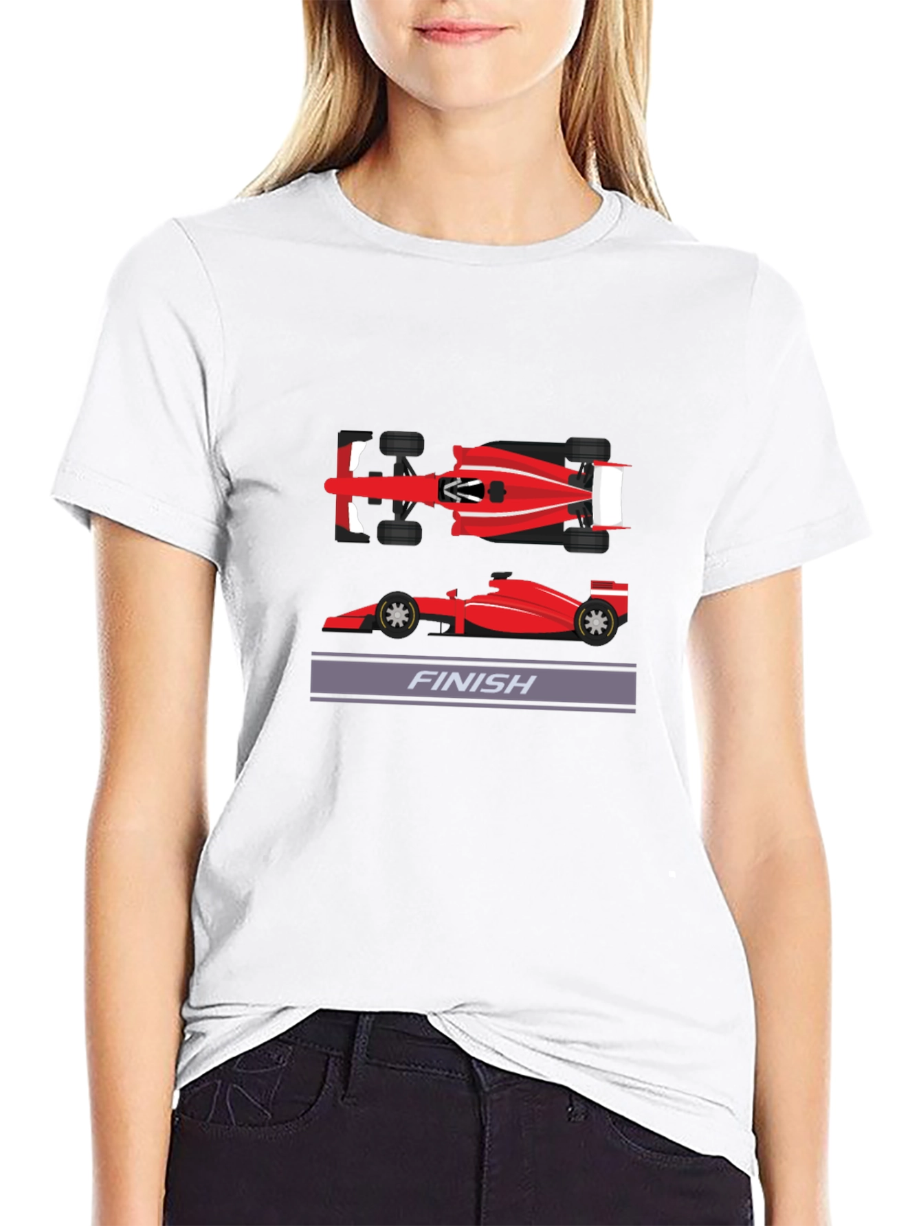 Formula Racing Finish Line Graphic Tee - Black