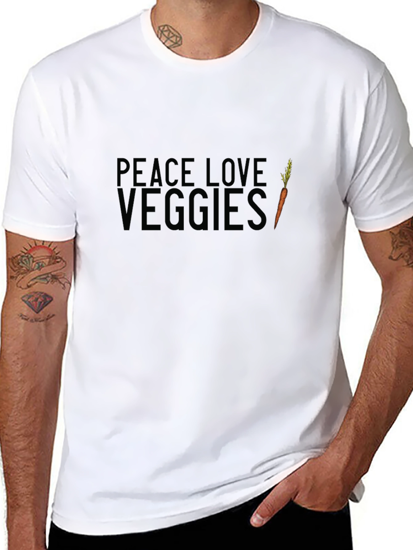 Peace Love Veggies Graphic Tee