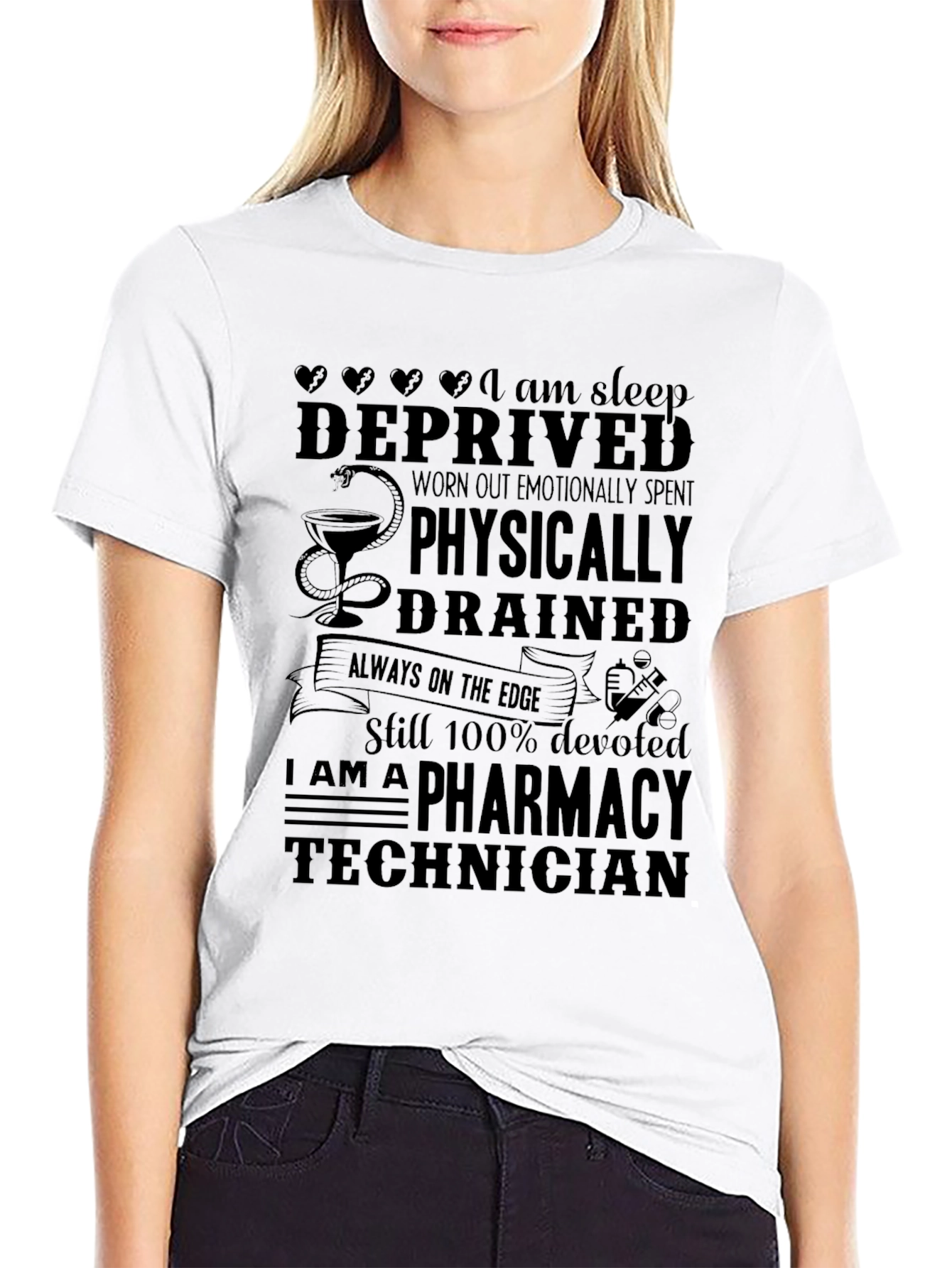 Pharmacy Technician T-Shirt: Sleep Deprived