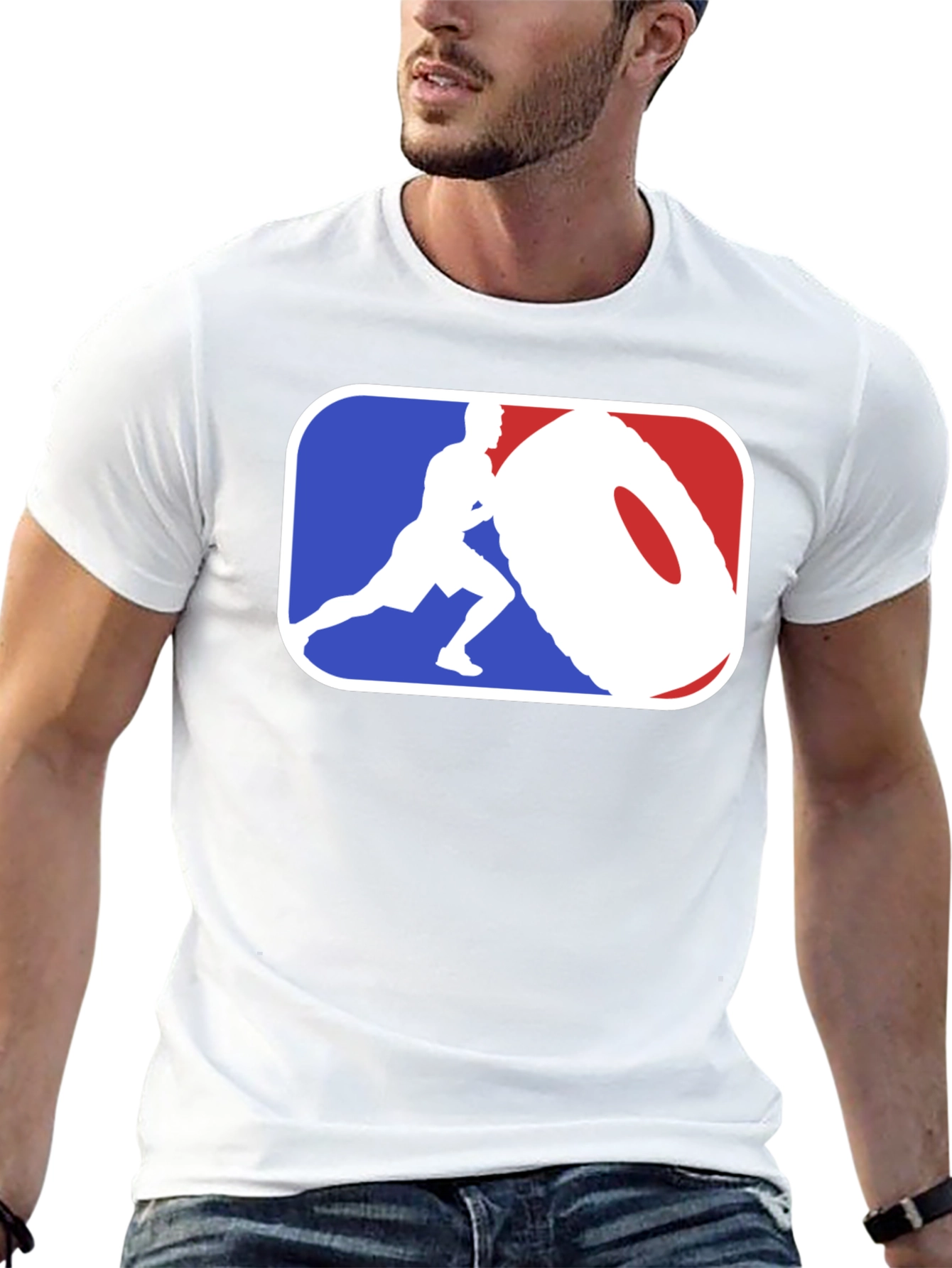 Fitness Tire Flip T-Shirt - Gym Workout Tee