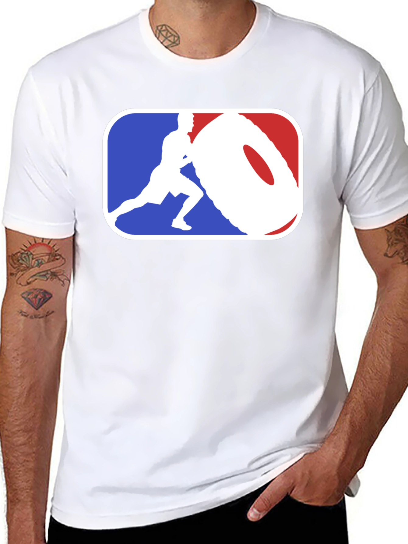 Fitness Tire Flip T-Shirt - Gym Workout Tee