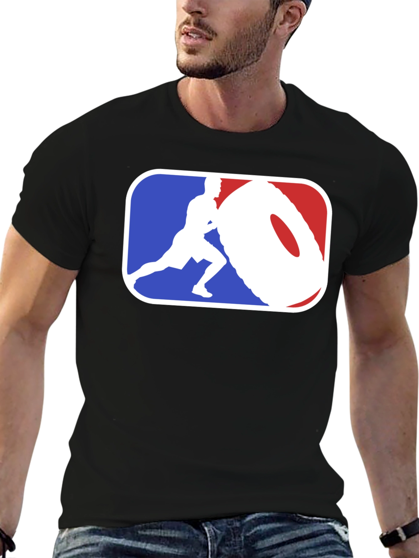 Fitness Tire Flip T-Shirt - Gym Workout Tee
