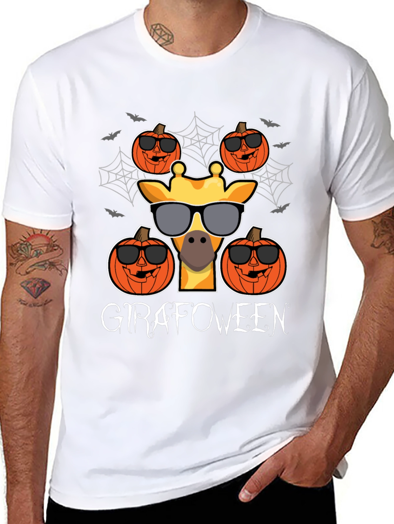 Giraffe Halloween T-Shirt - Girafoween Design