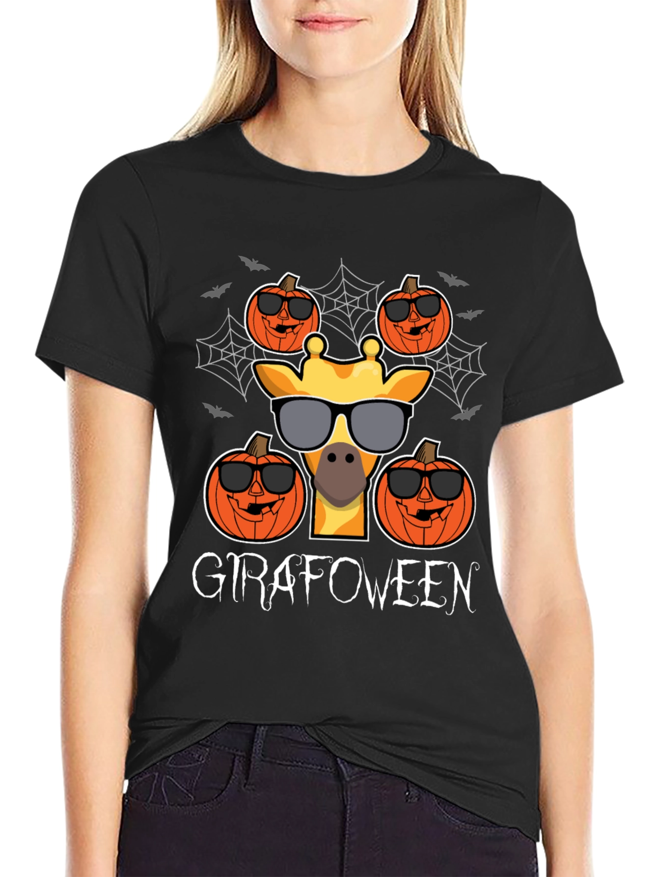 Giraffe Halloween T-Shirt - Girafoween Design