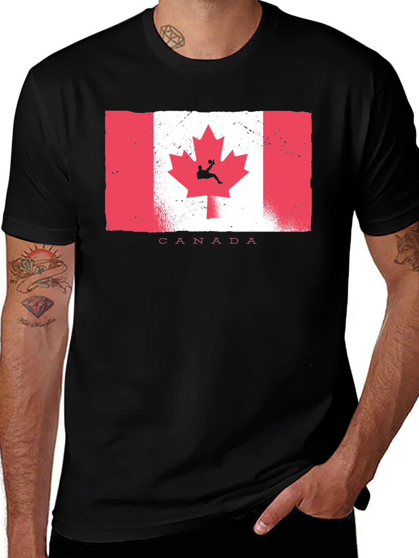 Canada Soccer T-Shirt - Black - Unisex