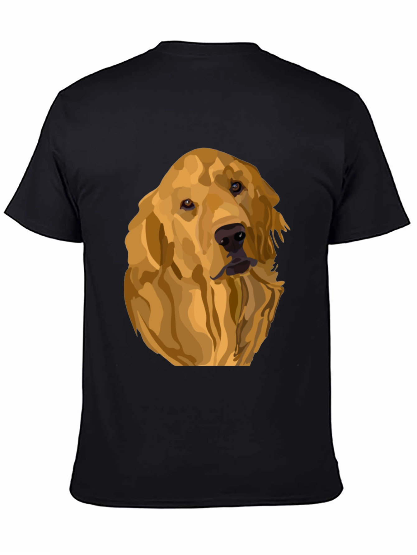 Golden Retriever Dog Graphic Tee - Unisex Black T-Shirt