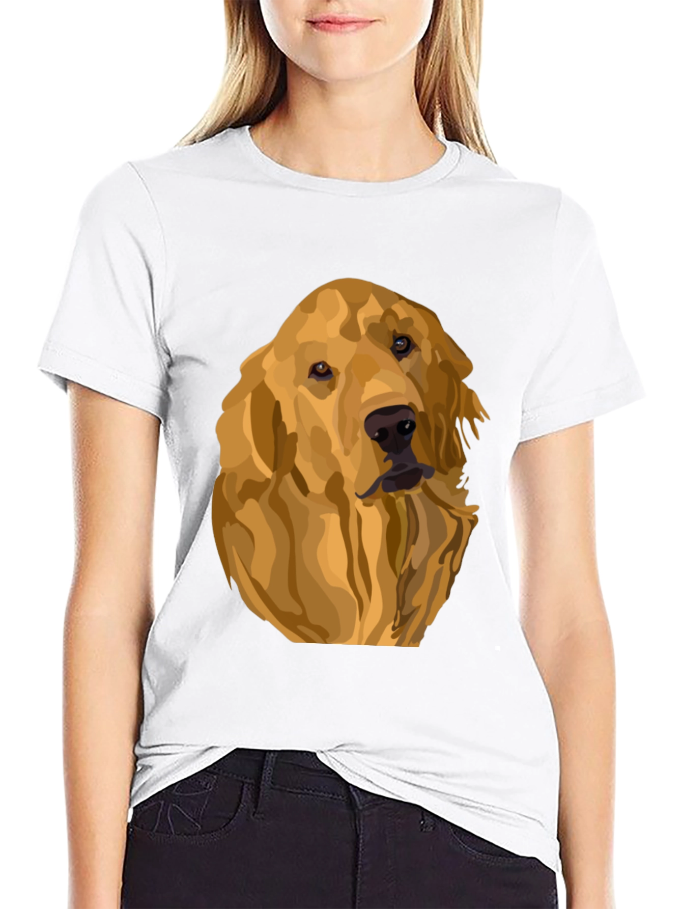 Golden Retriever Dog Graphic Tee - Unisex Black T-Shirt