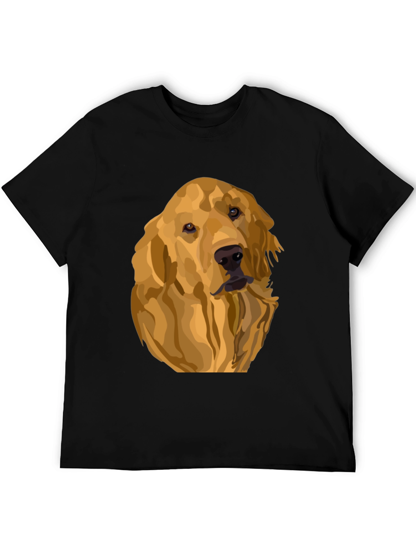 Golden Retriever Dog Graphic Tee - Unisex Black T-Shirt