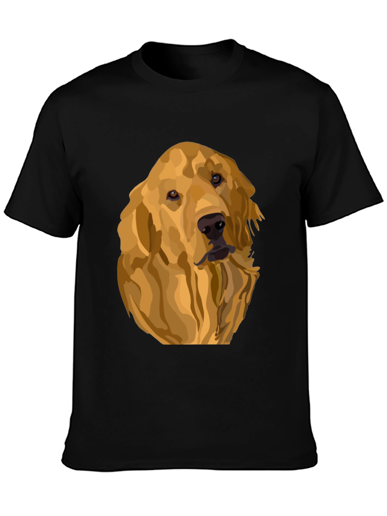 Golden Retriever Dog Graphic Tee - Unisex Black T-Shirt