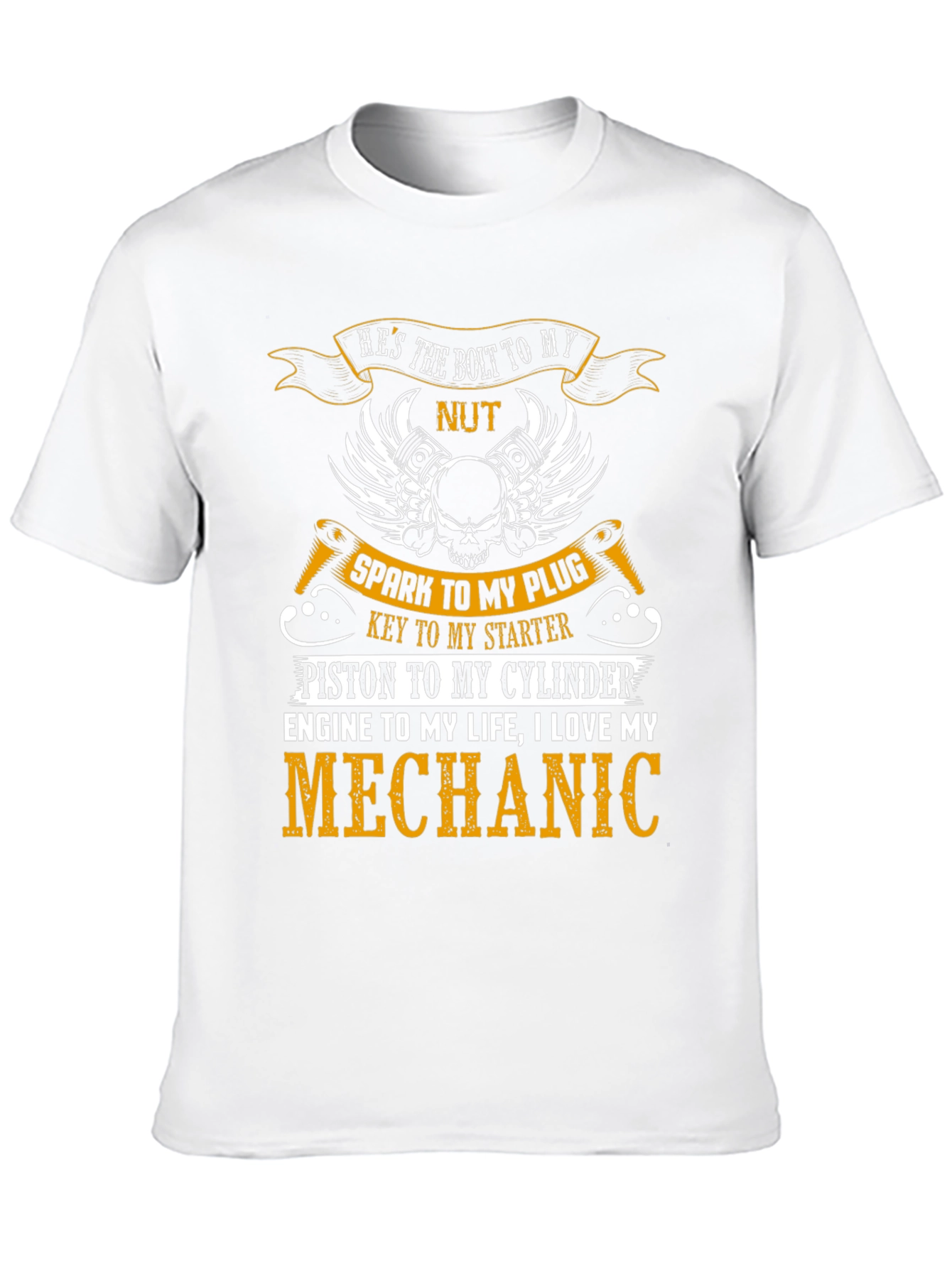 Mechanic Lover Graphic T-Shirt - Bolt to My Nut
