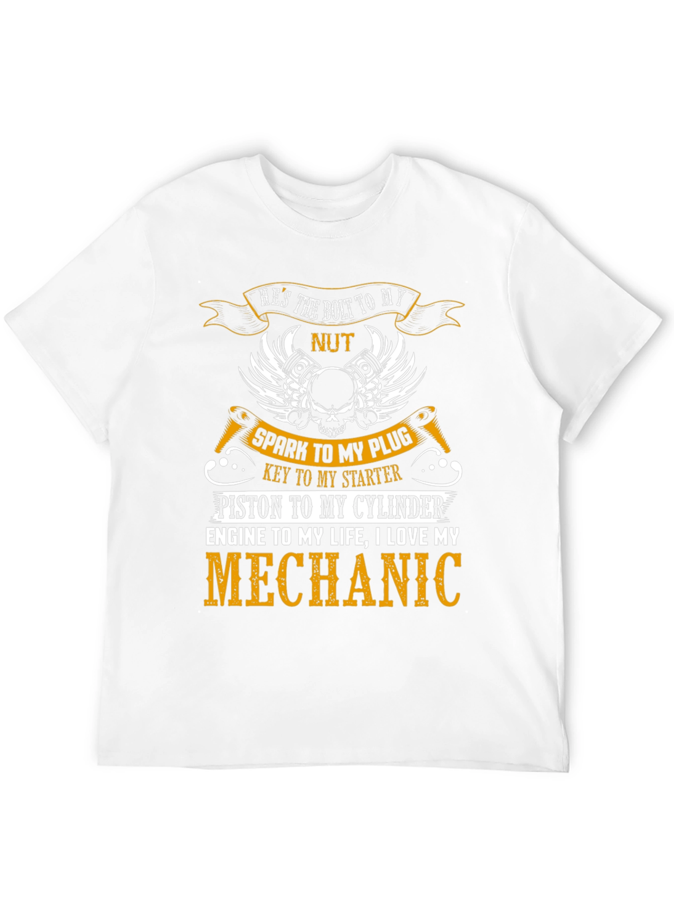 Mechanic Lover Graphic T-Shirt - Bolt to My Nut