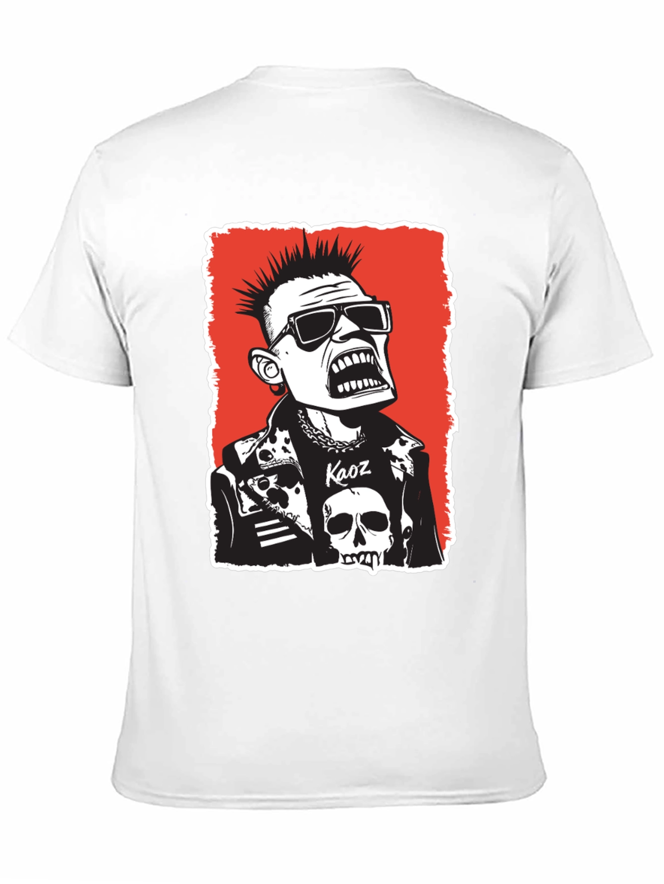 Punk Rock Kaos Graphic Tee - Black