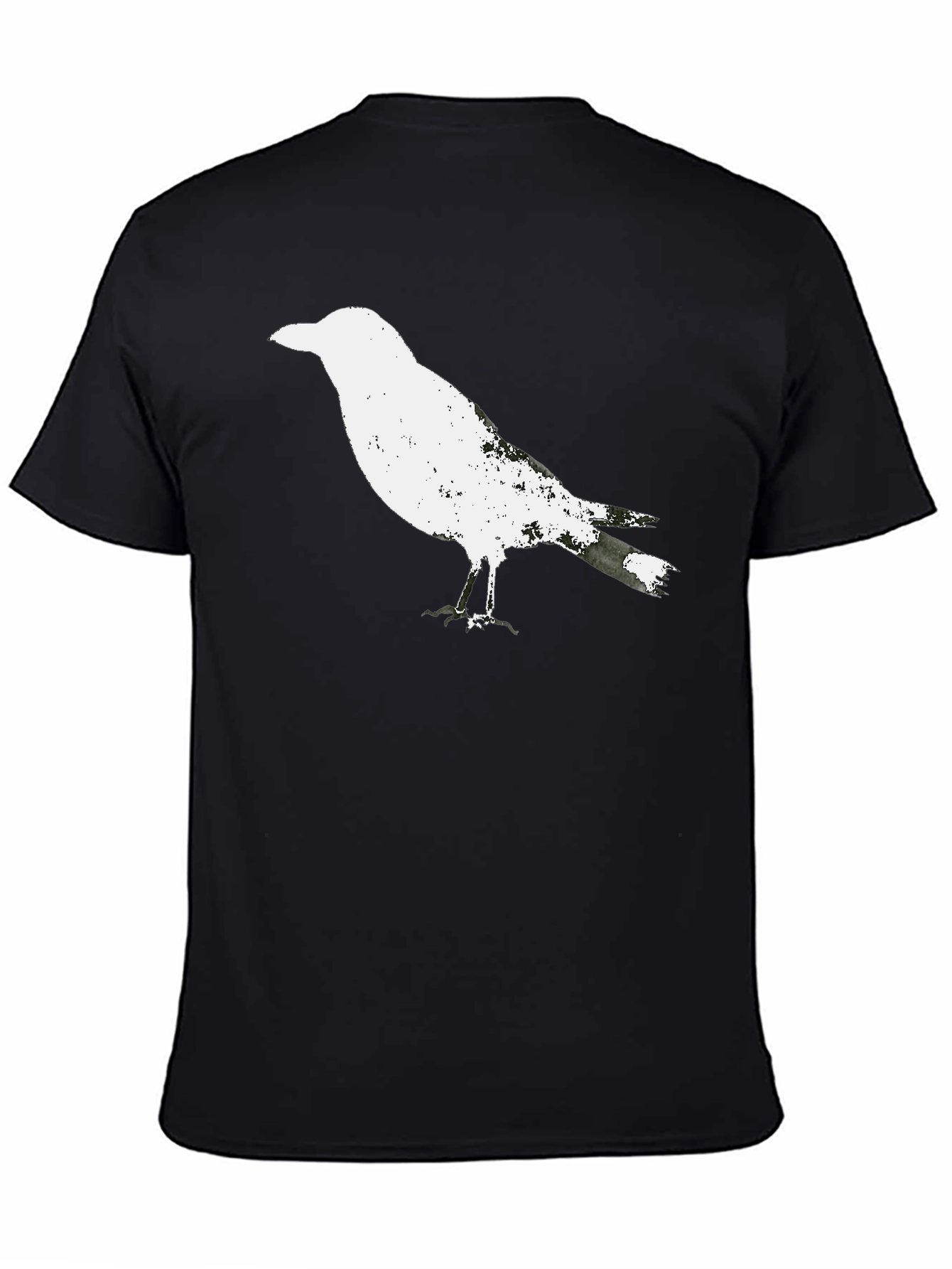 Raven Graphic Tee - Black Cotton T-Shirt