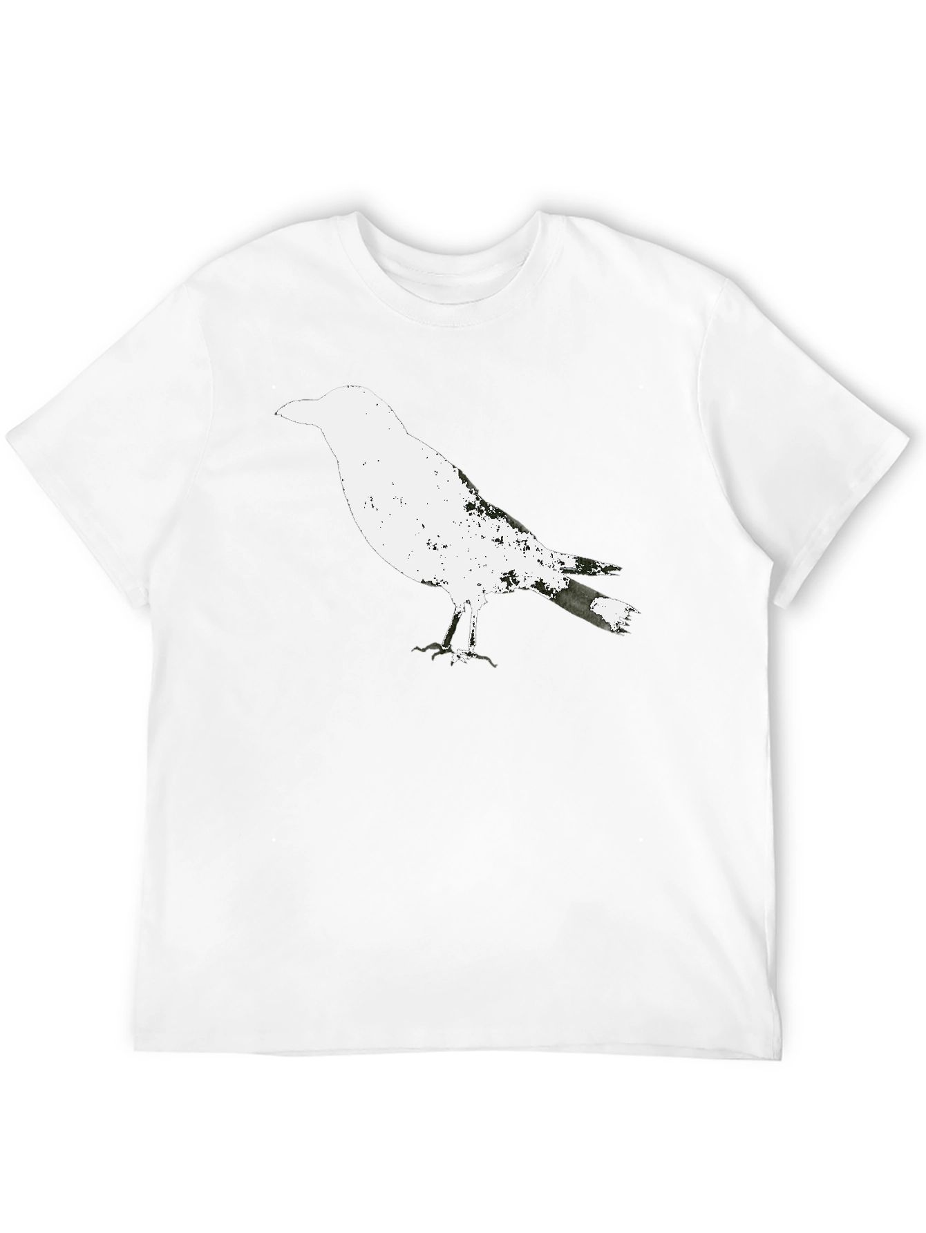 Raven Graphic Tee - Black Cotton T-Shirt