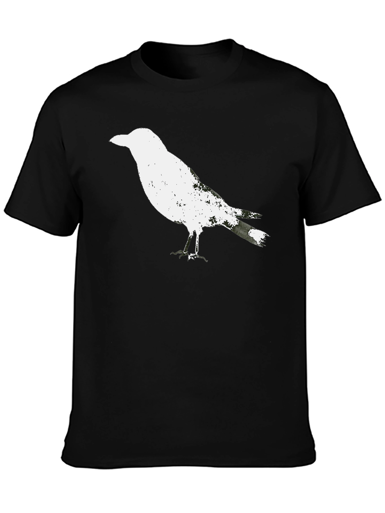 Raven Graphic Tee - Black Cotton T-Shirt