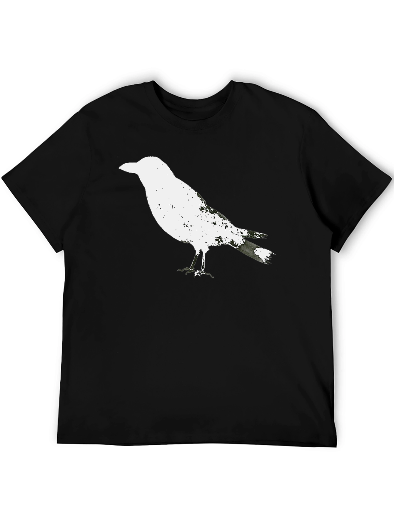 Raven Graphic Tee - Black Cotton T-Shirt