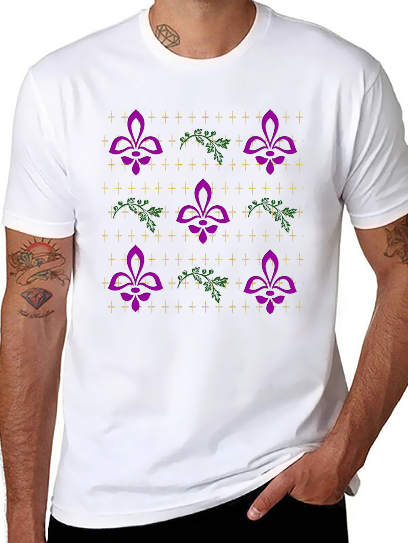 Mardi Gras Fleur-de-lis Graphic Tee