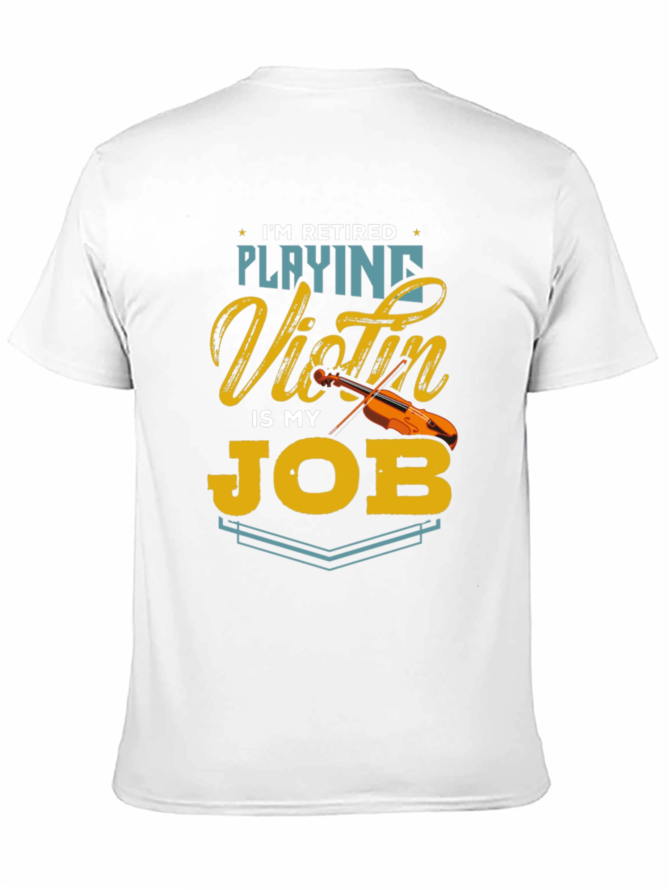 Retired Playing Violin T-Shirt Musician Gift