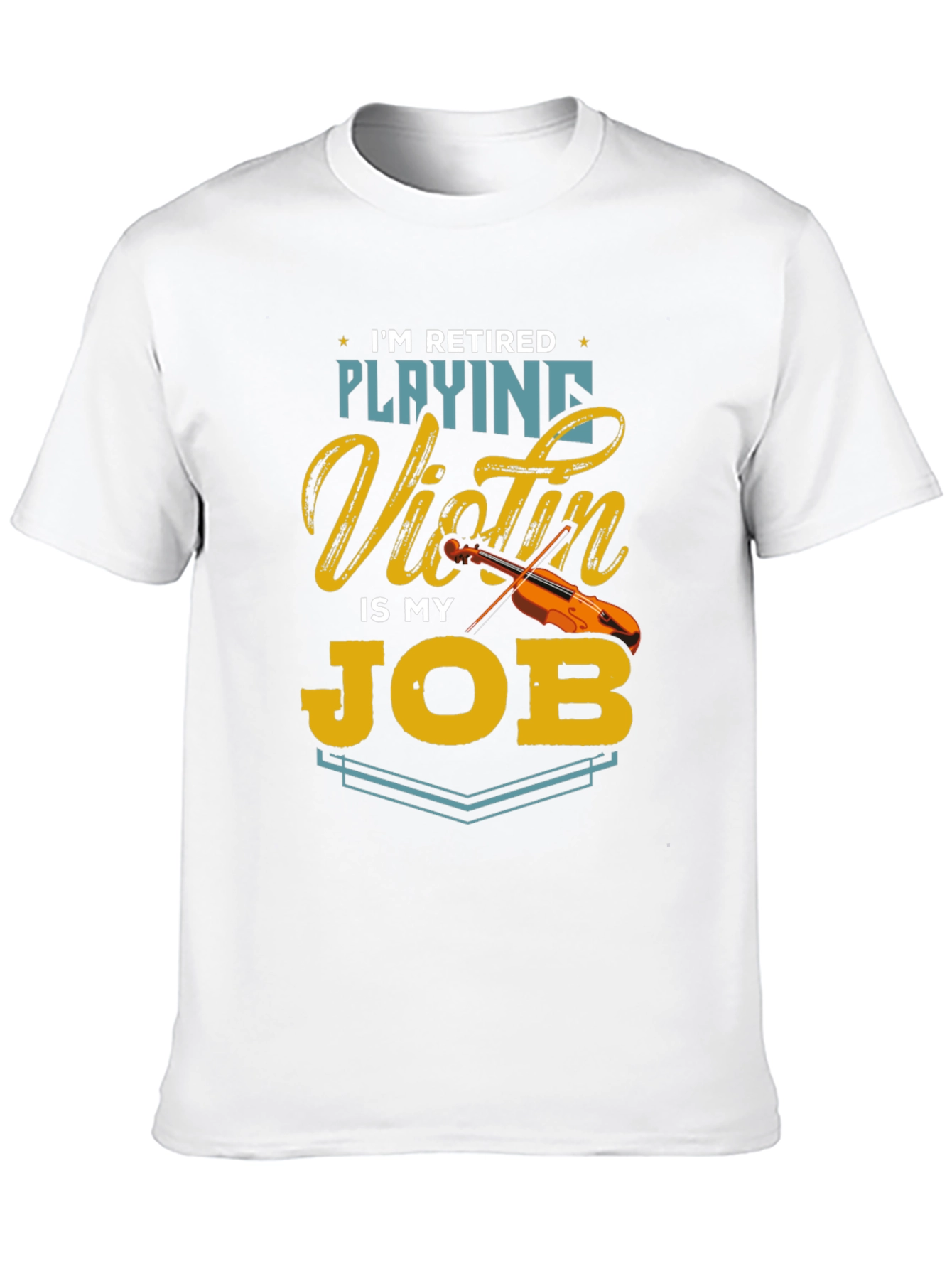 Retired Playing Violin T-Shirt Musician Gift