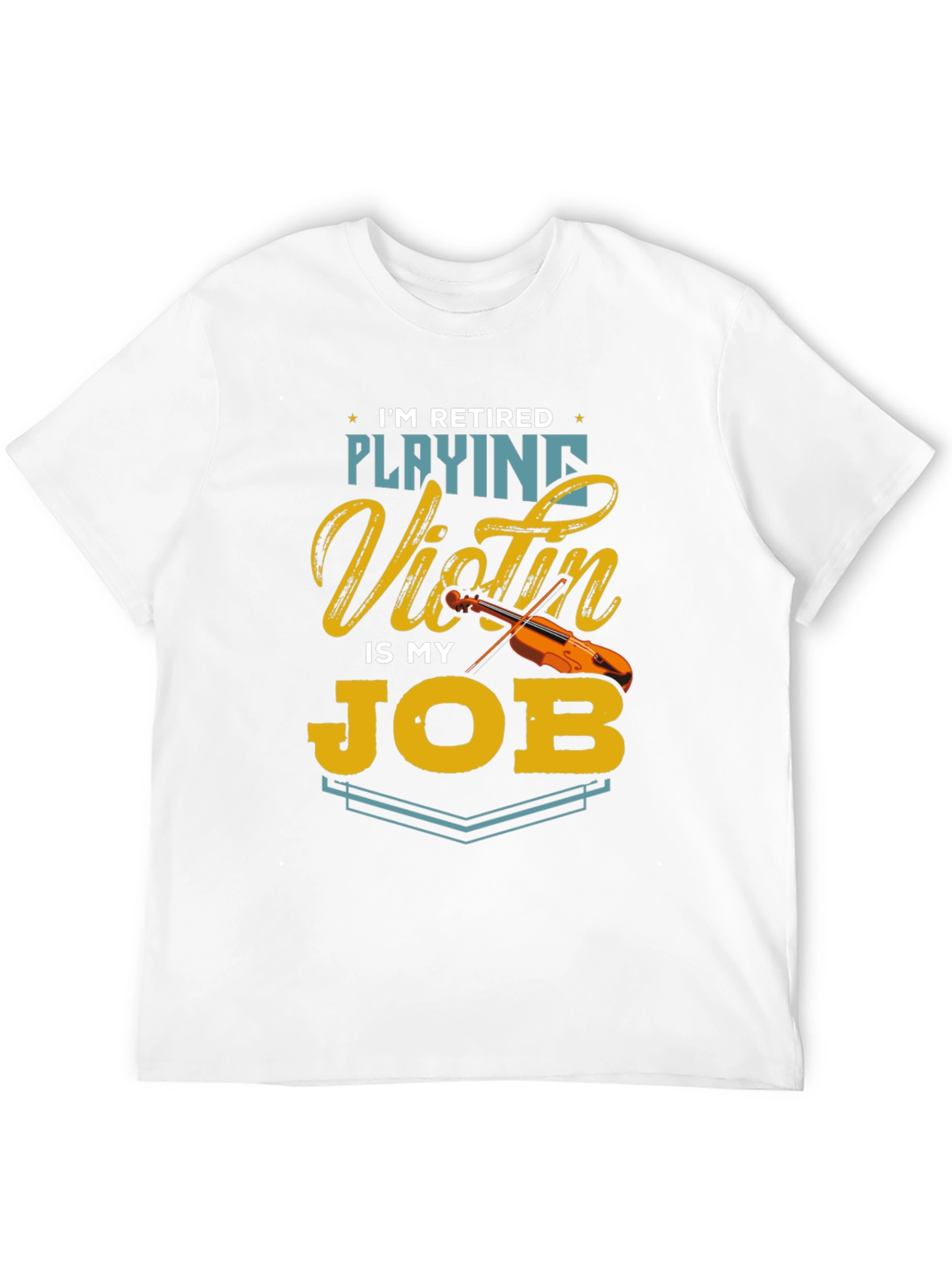 Retired Playing Violin T-Shirt Musician Gift