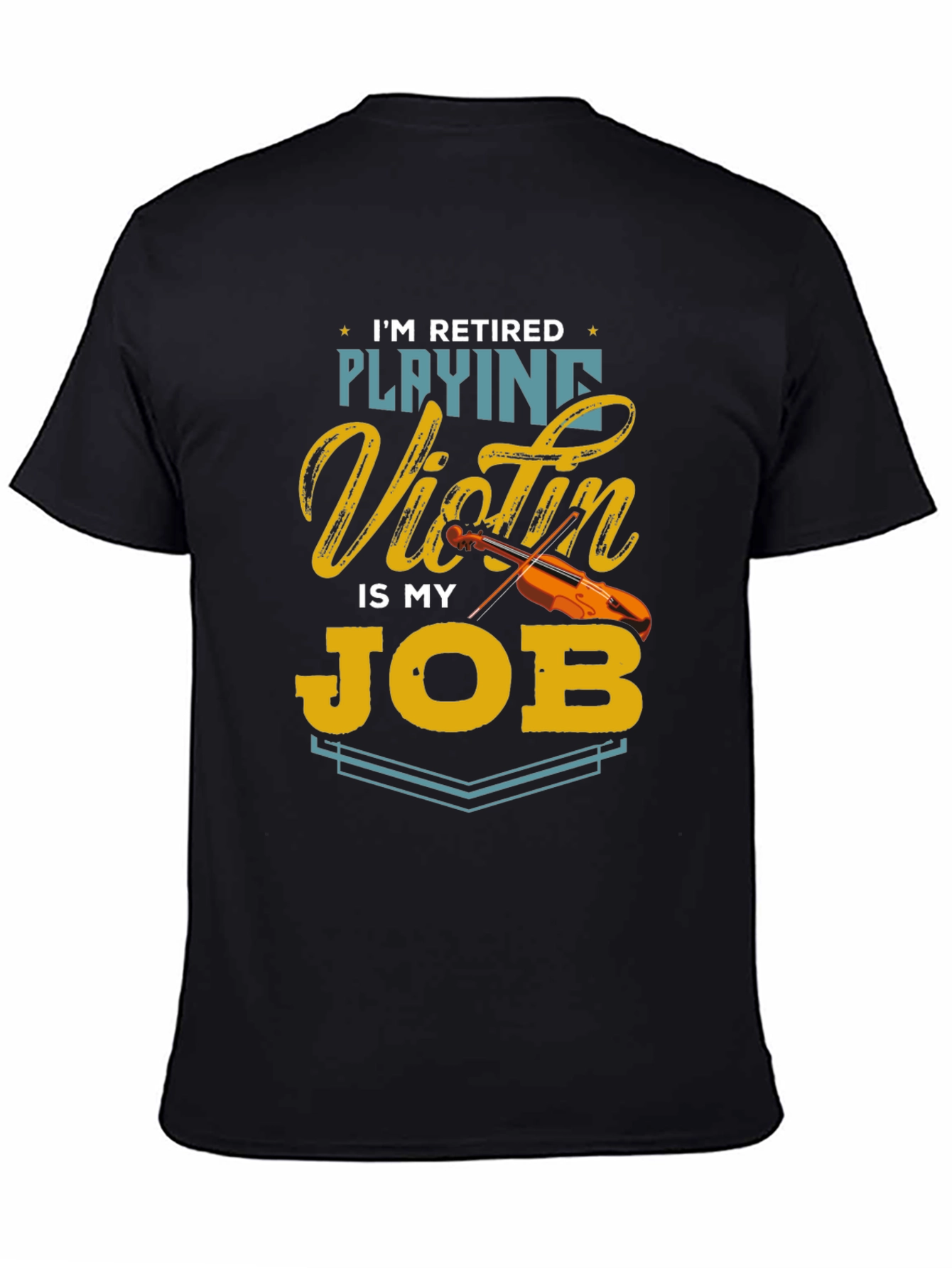 Retired Playing Violin T-Shirt Musician Gift