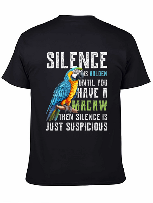 Silence is Golden Macaw T-Shirt