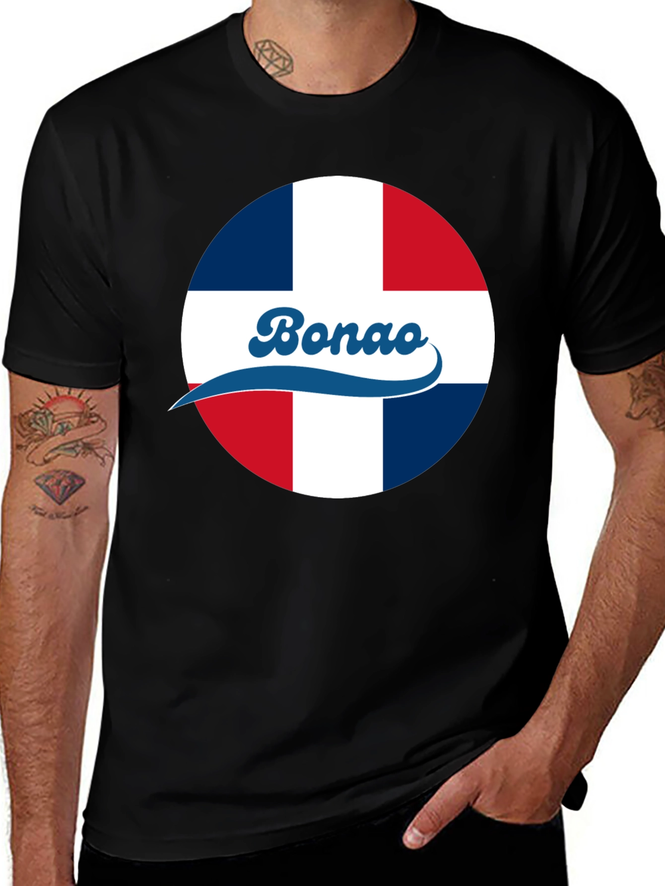 Bonao Dominican Republic Flag Graphic T-Shirt