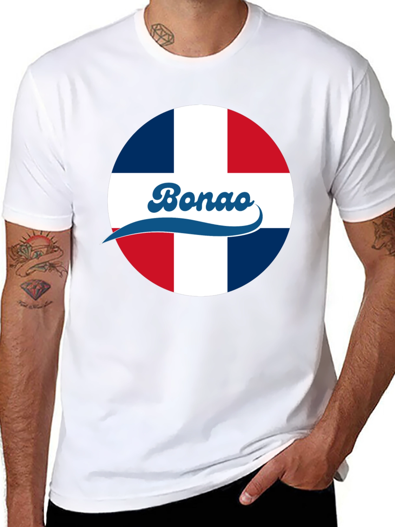 Bonao Dominican Republic Flag Graphic T-Shirt