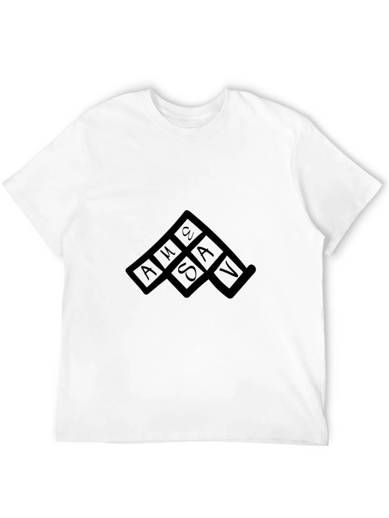 Mystery Square Graphic Black T-Shirt