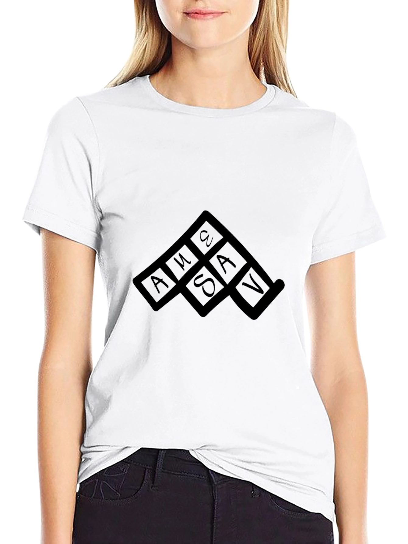 Mystery Square Graphic Black T-Shirt