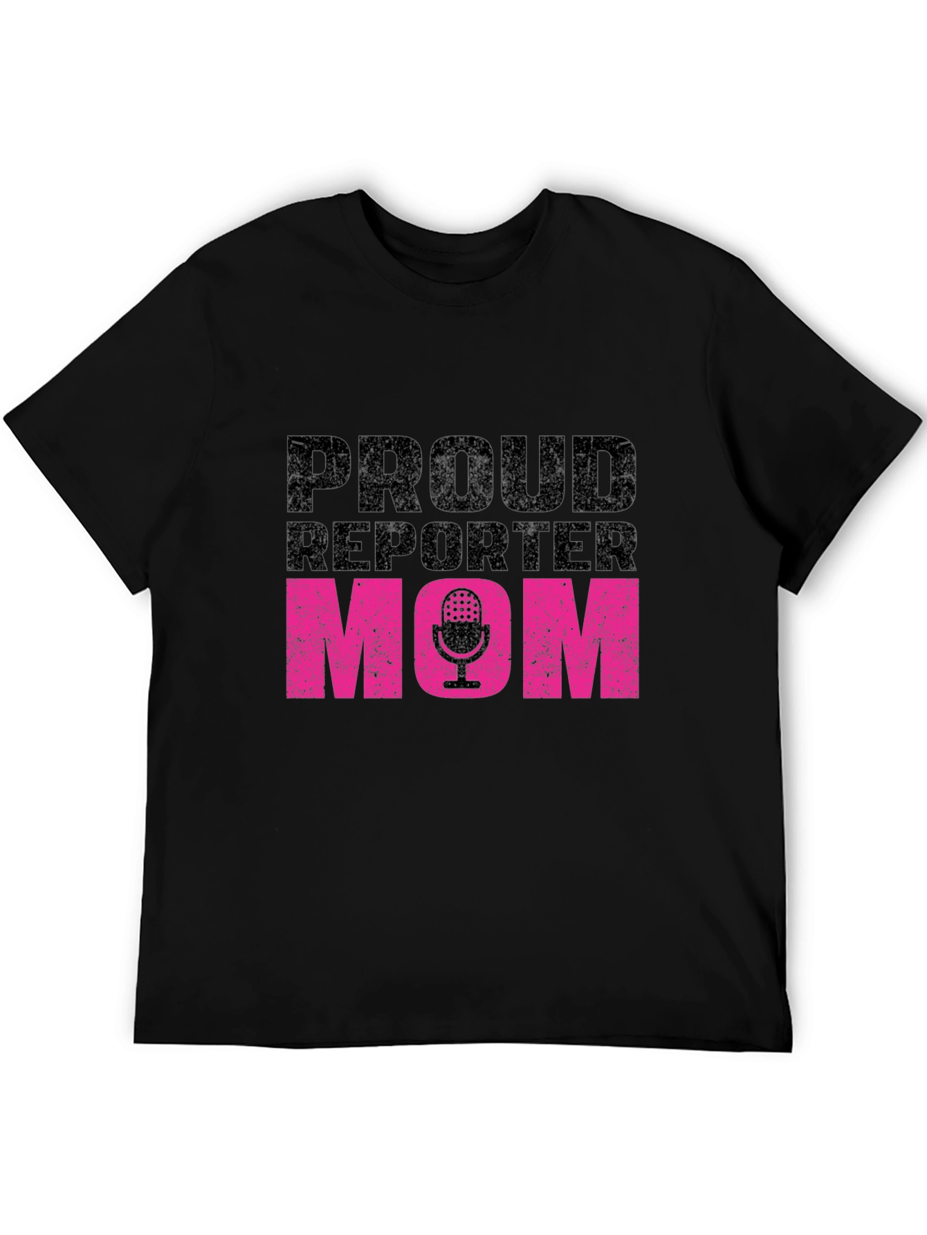 Proud Reporter Mom T-Shirt Black Crew Neck Tee