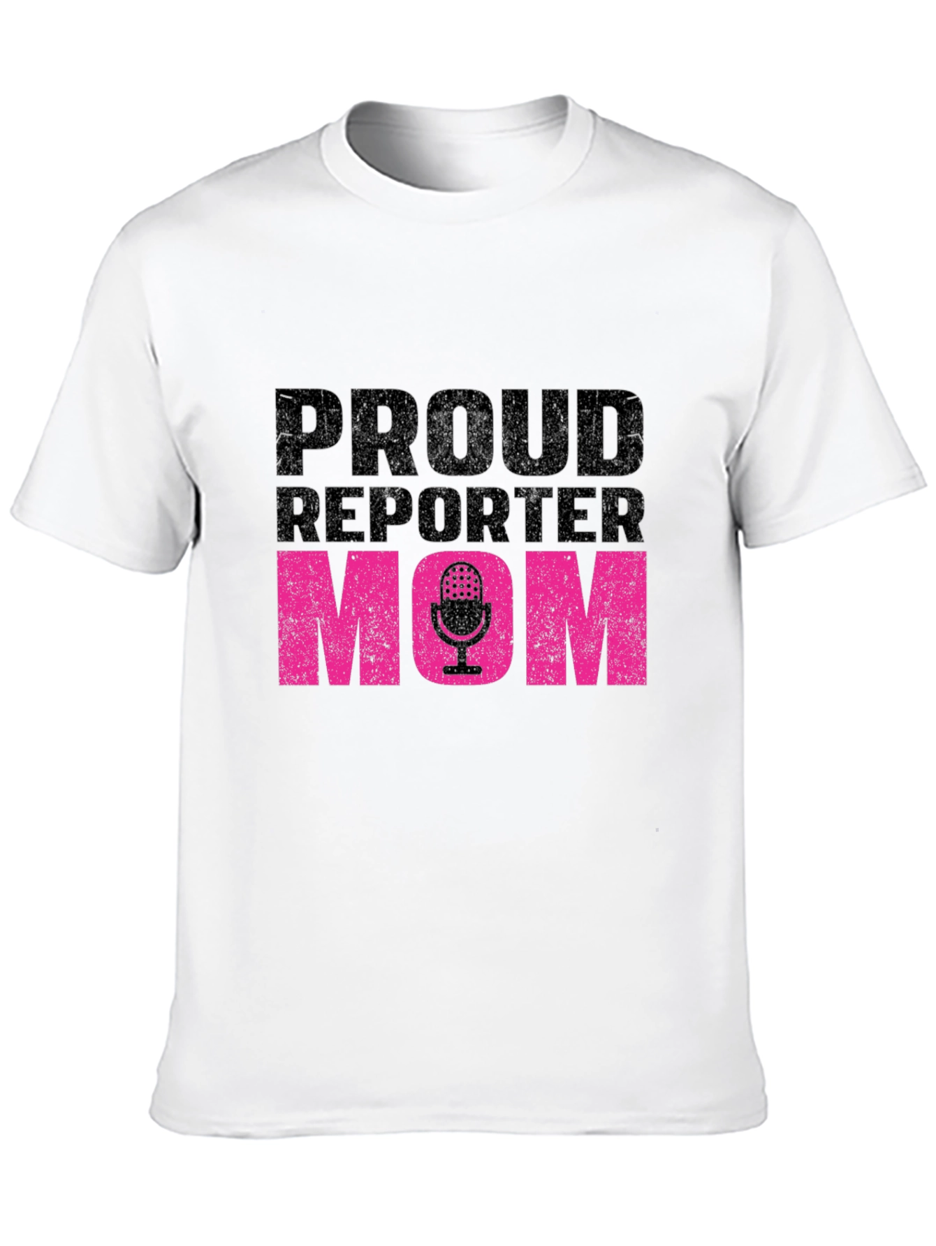 Proud Reporter Mom T-Shirt Black Crew Neck Tee
