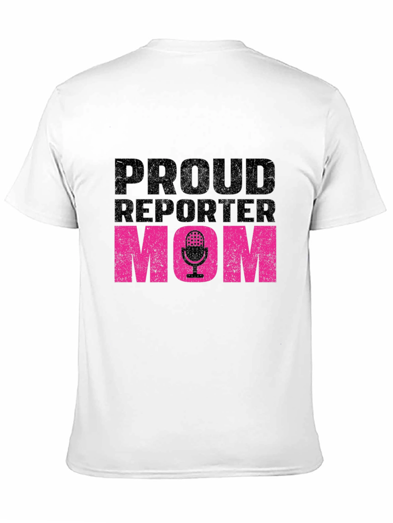 Proud Reporter Mom T-Shirt Black Crew Neck Tee