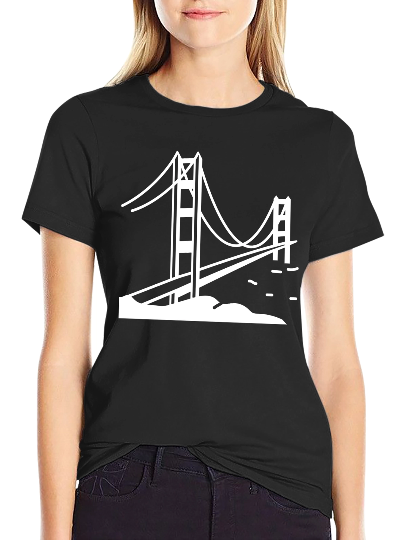 Golden Gate Bridge Graphic Tee - Classic Black
