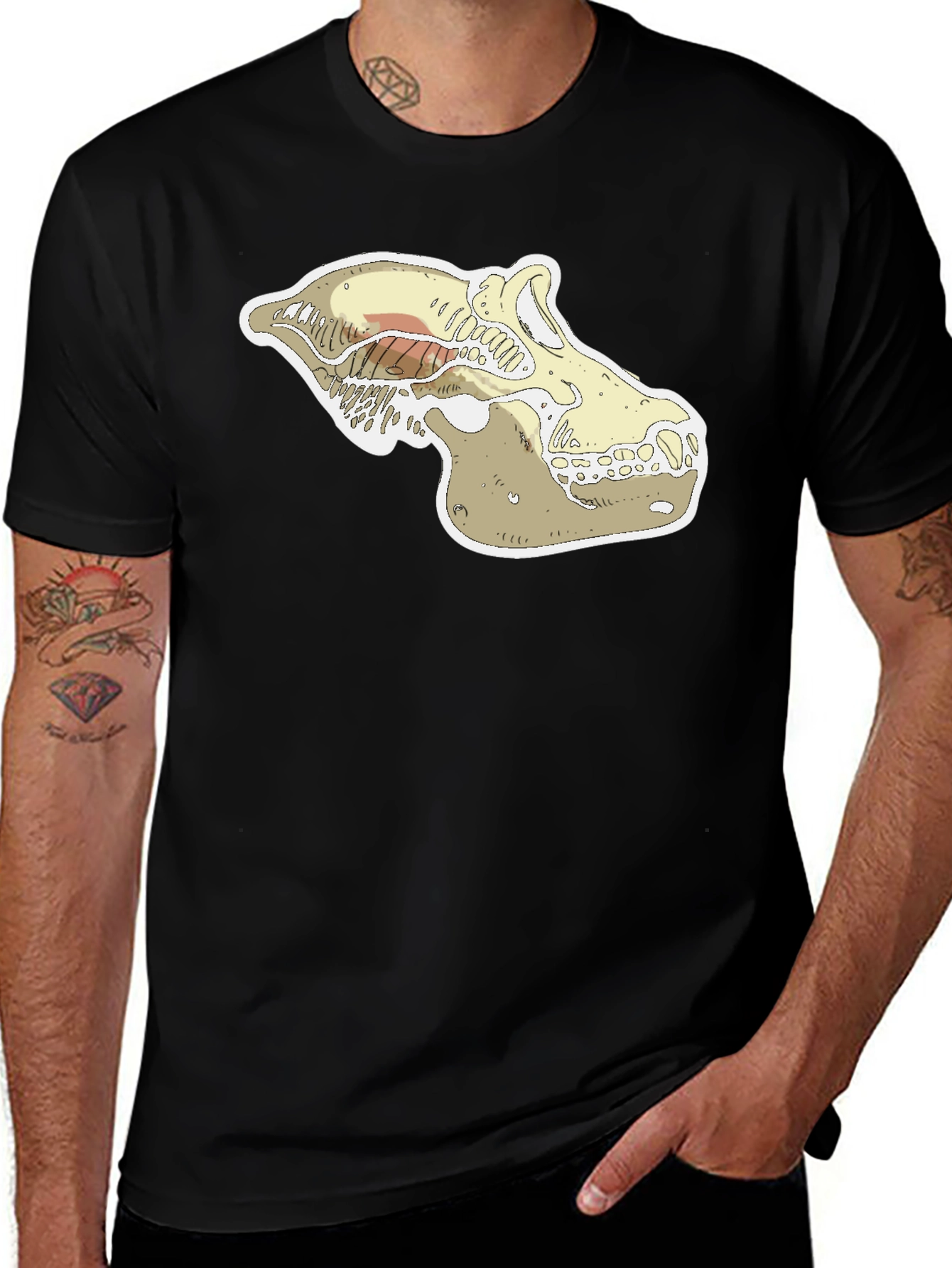 Cool Skull Graphic Black T-Shirt