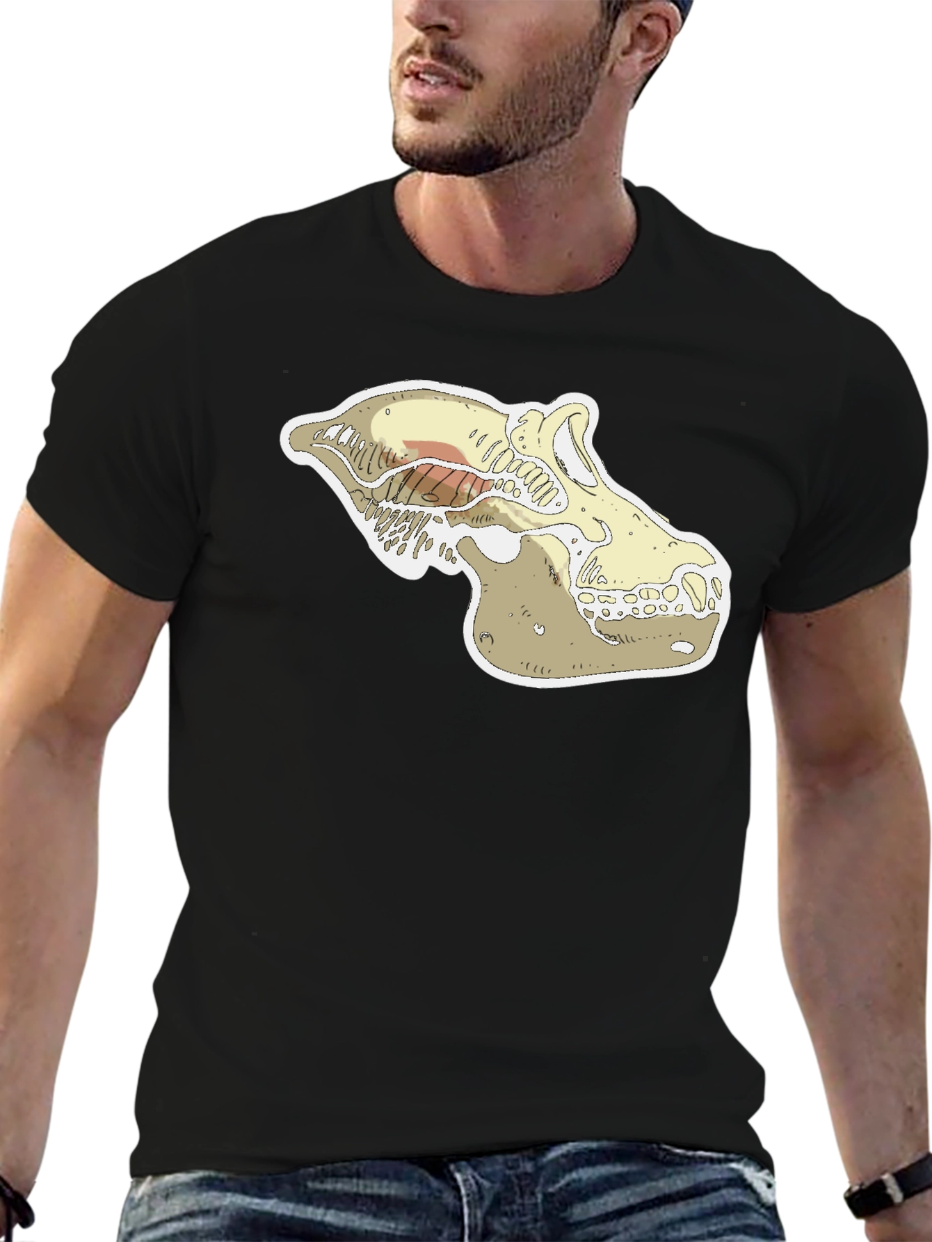 Cool Skull Graphic Black T-Shirt