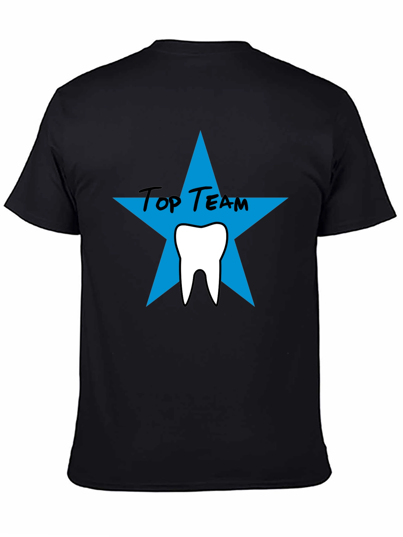 Top Team Dental T-Shirt - Black Crew Neck Tee