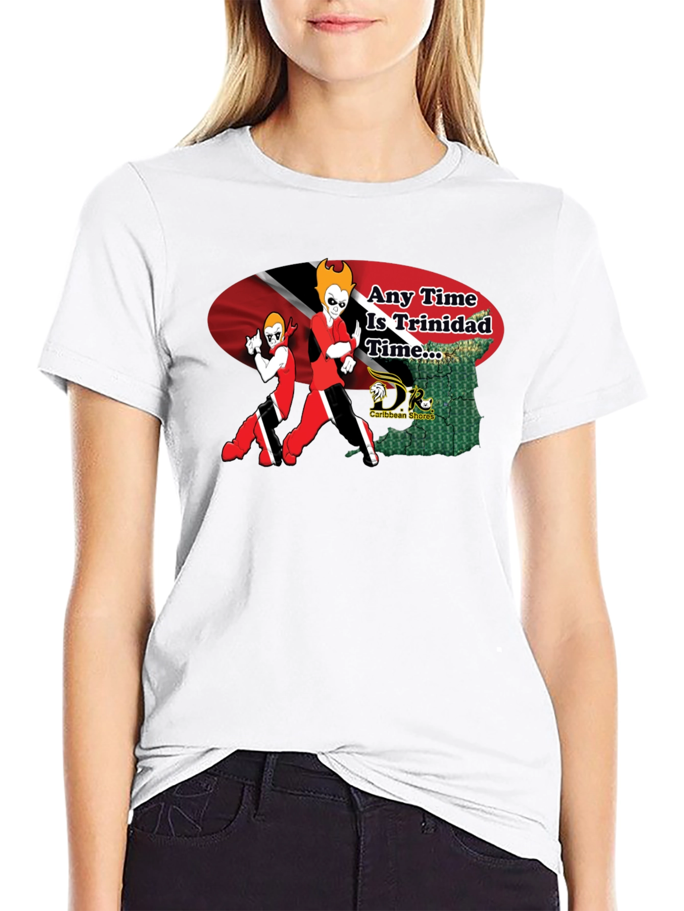 Any Time Is Trinidad Time Black T-Shirt