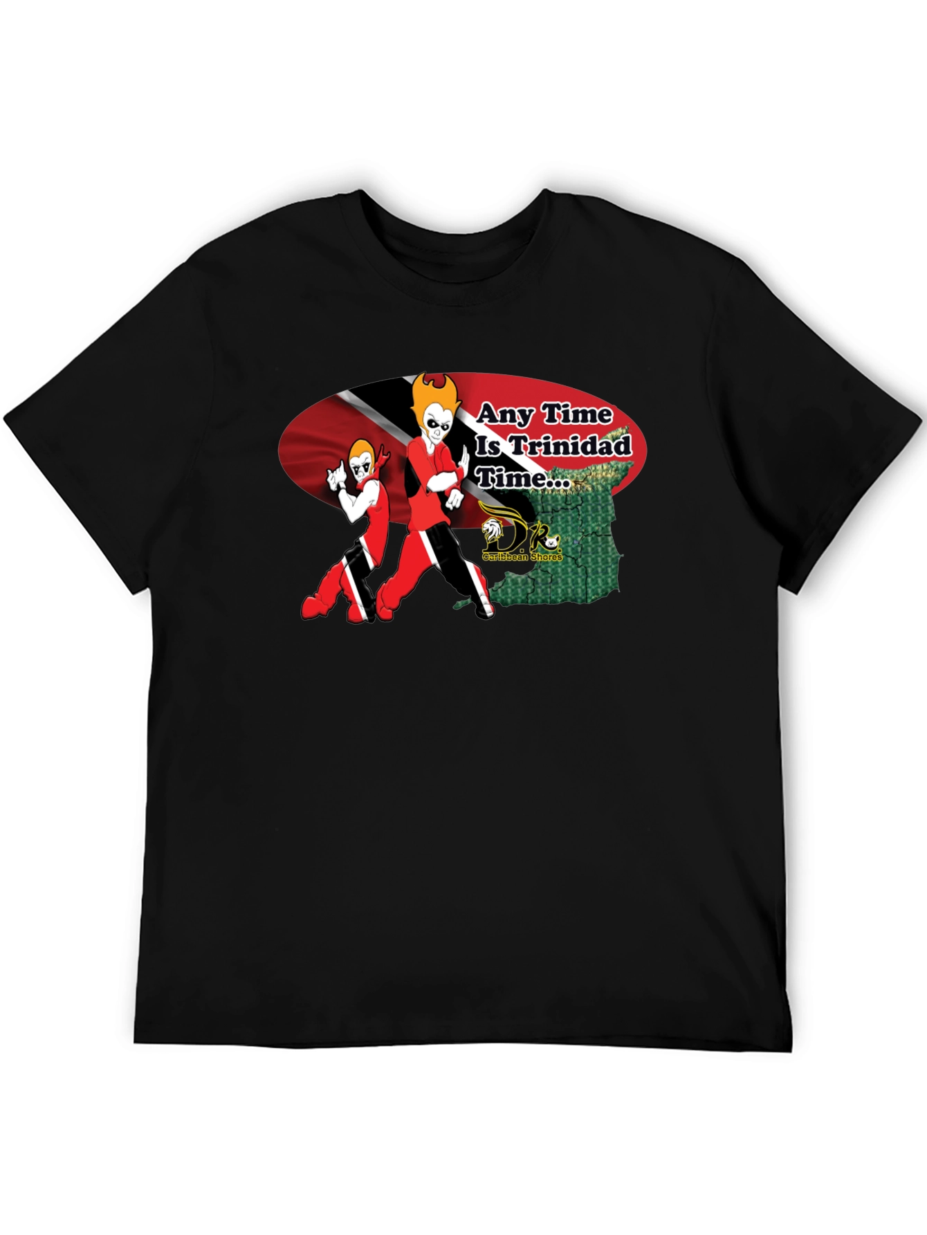 Any Time Is Trinidad Time Black T-Shirt