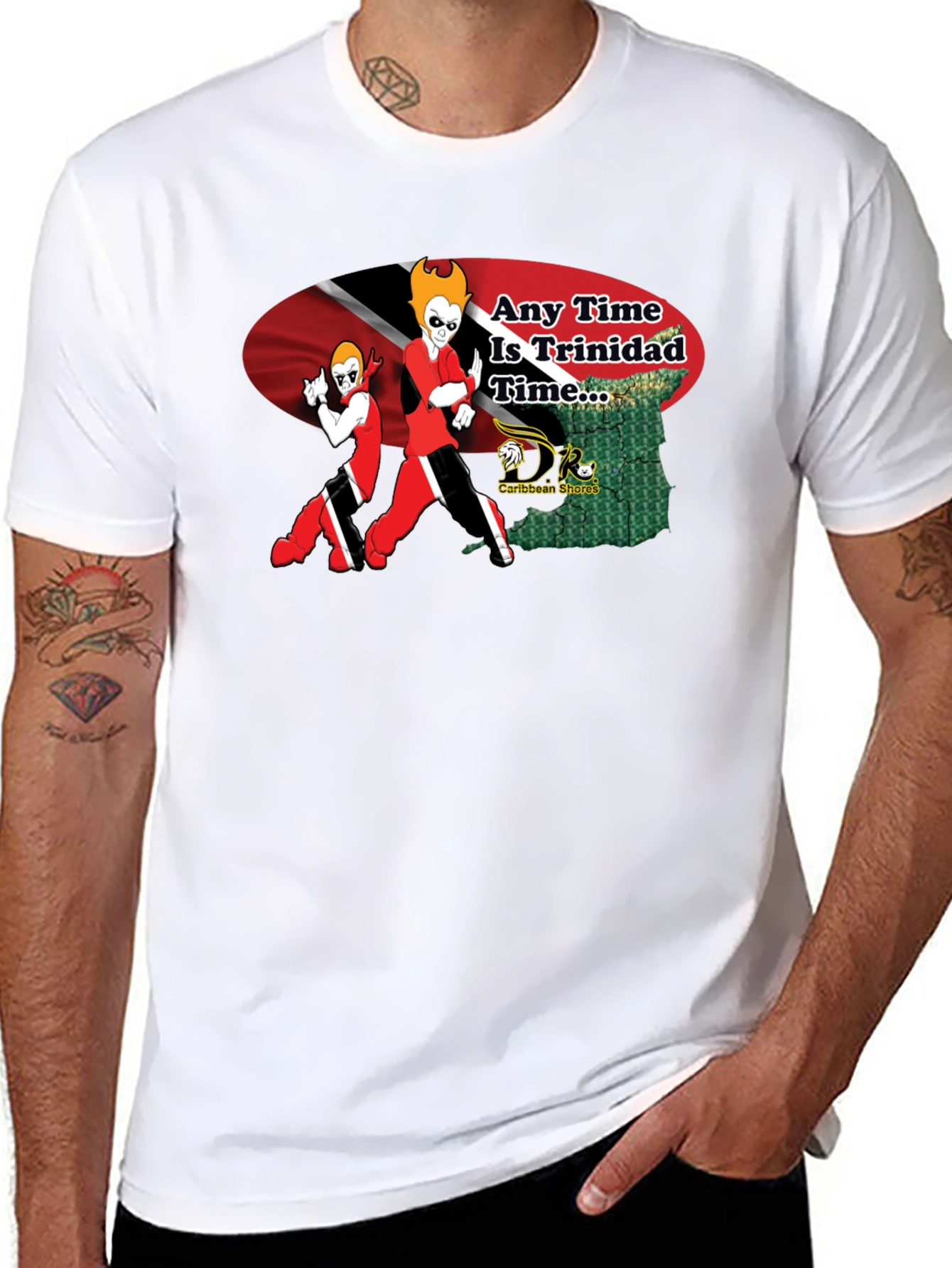 Any Time Is Trinidad Time Black T-Shirt