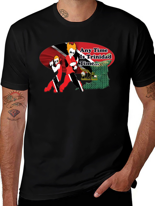 Any Time Is Trinidad Time Black T-Shirt