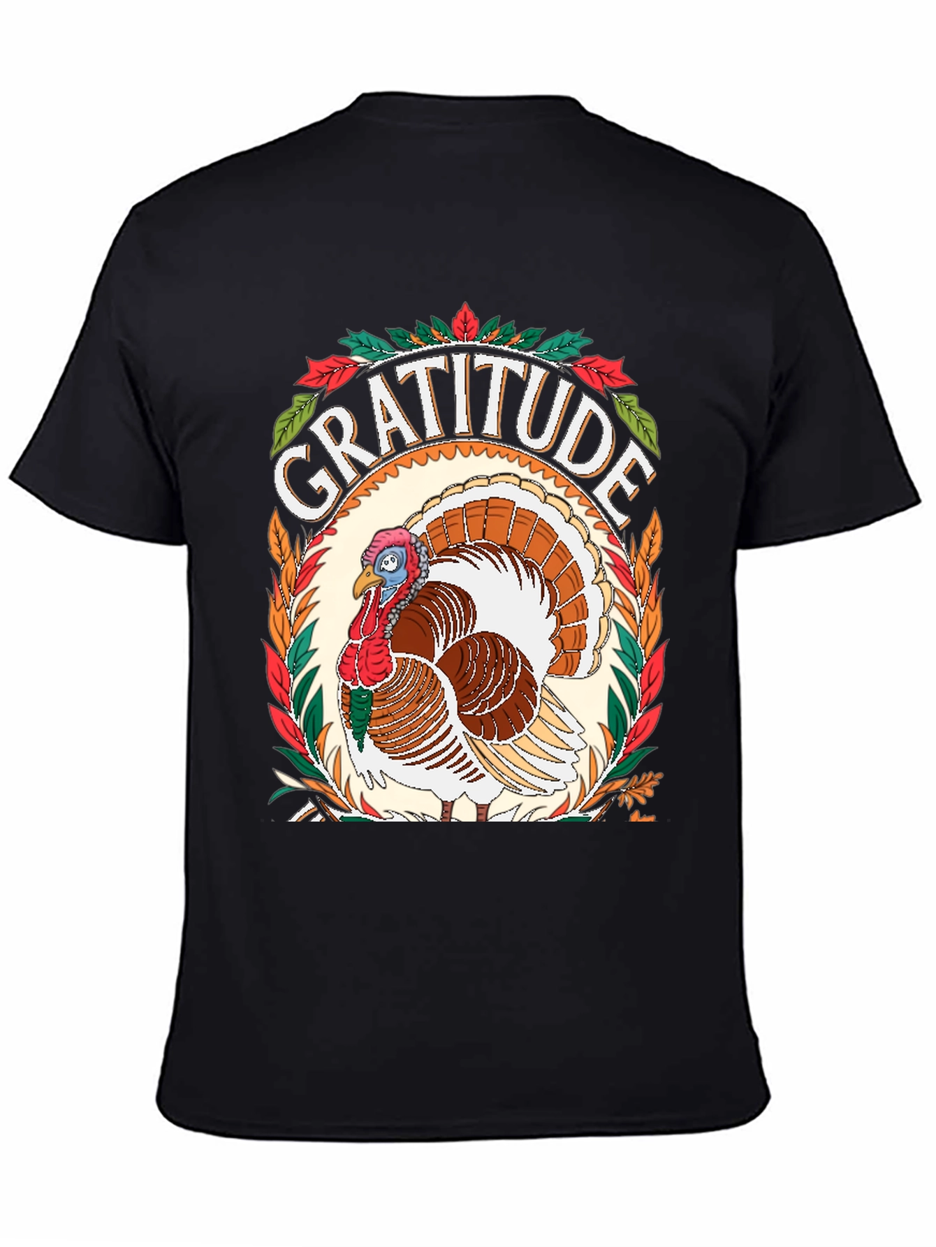 Gratitude Turkey Graphic T-Shirt